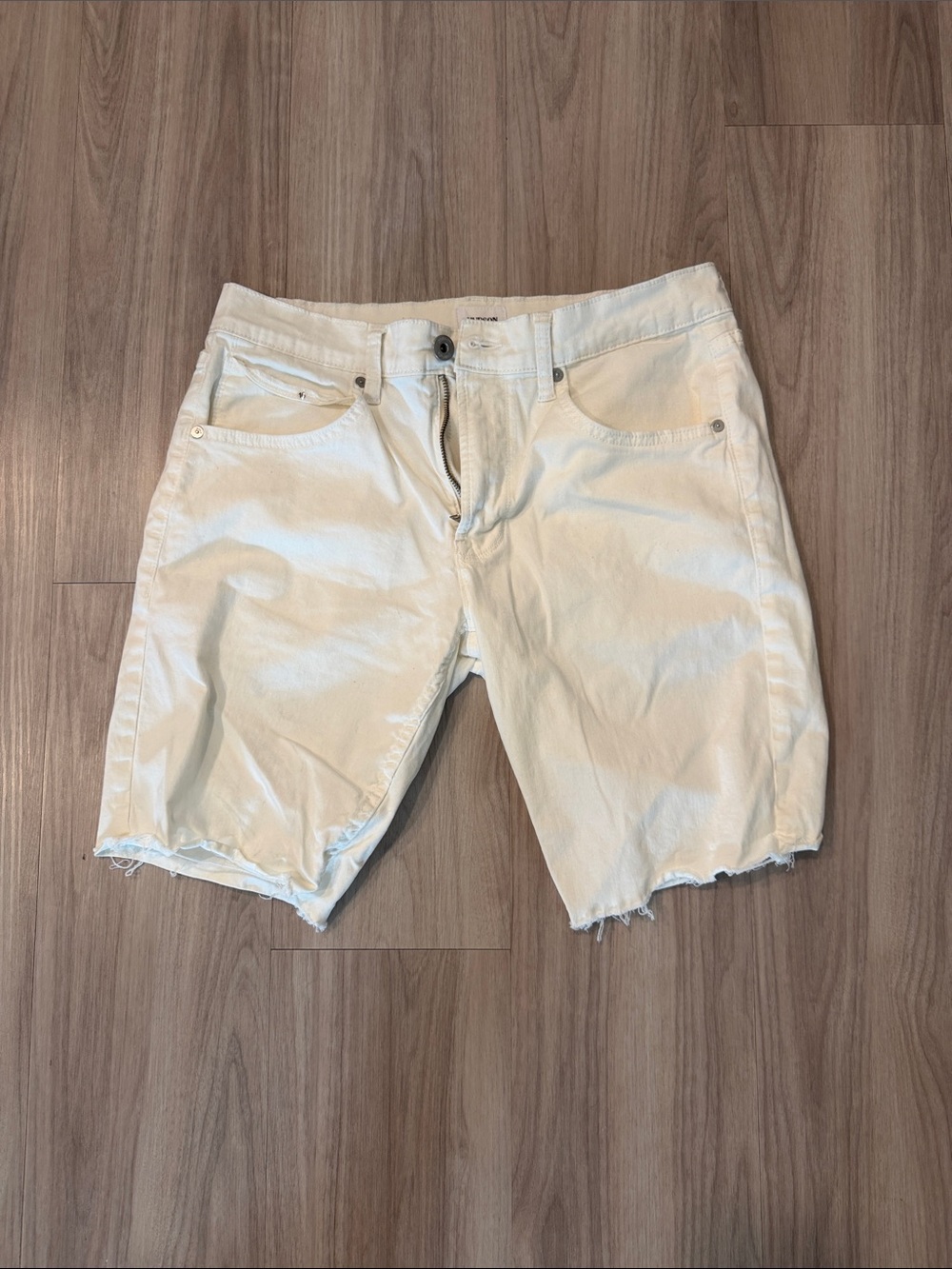 Hudson Jeans White Denim Cutoff Shorts